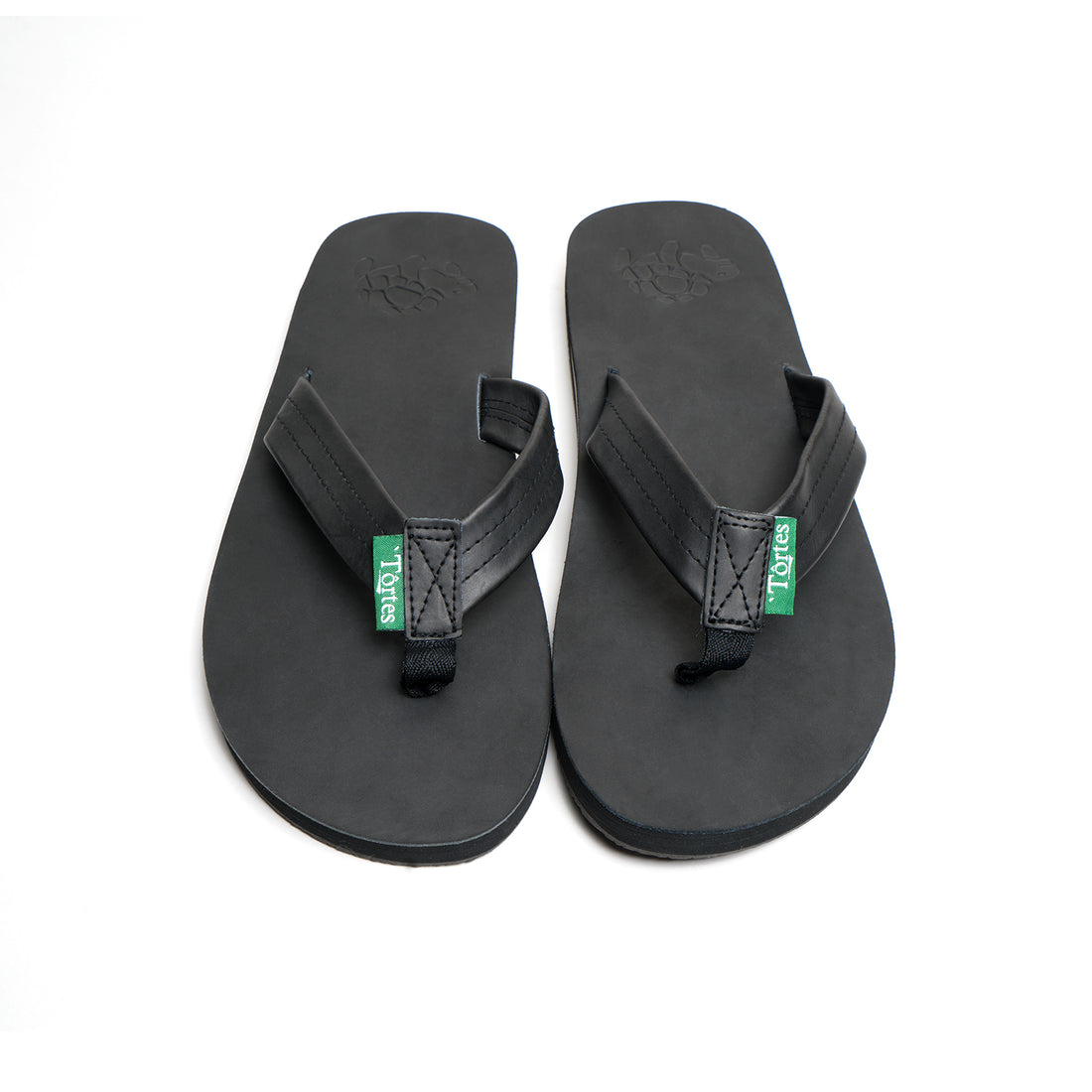 Classic Leather Flip Flops Black