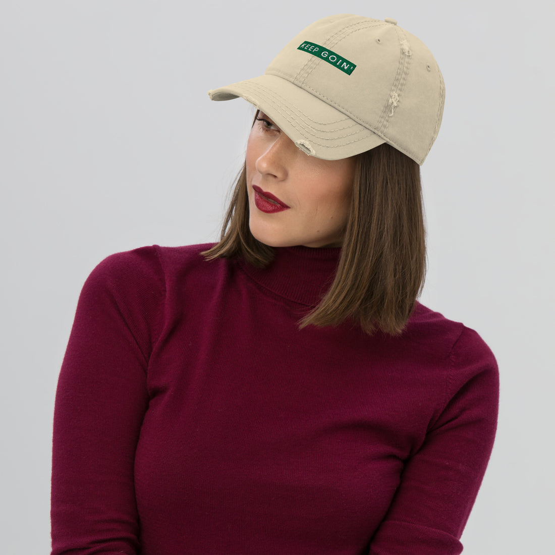Keep Goin' Distressed Dad Hat